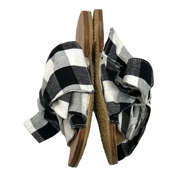 Brother Vellies Burkina Slide Montauk Picnic Gingham Bow Sandals NWT Women’s 8 - Picture 9 of 15